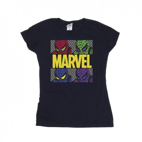 

Marvel Womens/Ladies Spider-Man Pop Art Cotton T-Shirt XXL білий