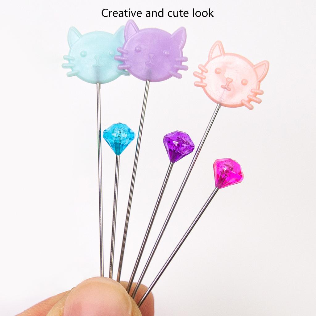 Wood Pin Cushion with 80 Straight Sewing Pin for Dressmaking Needlework Sewing Quilting Positioning Pin with Pin Holder