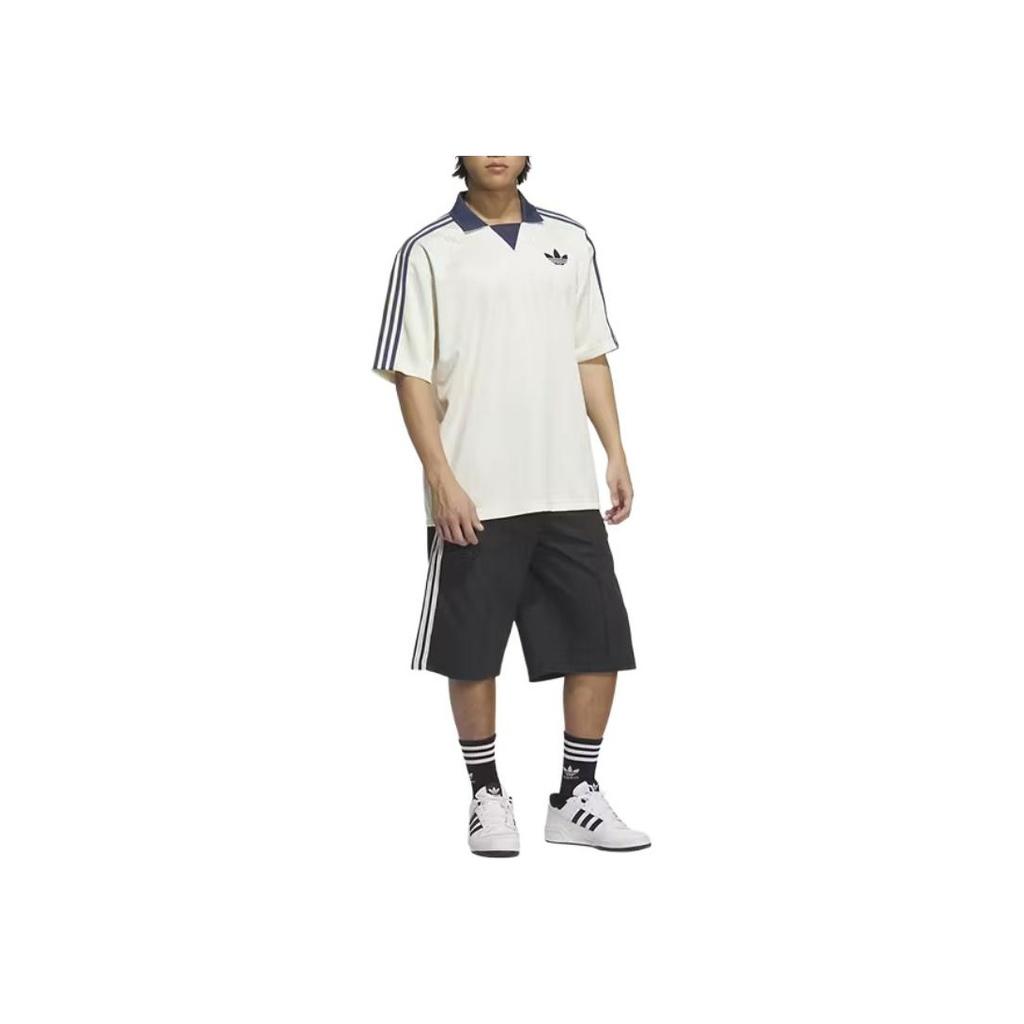 Adidas Originals Logo Polo Short Sleeve T-Shirt Men Tops White KB5435