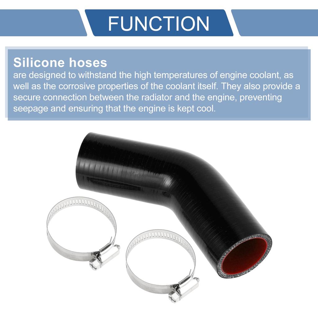 X AUTOHAUX Silicone Hose, Elbow 45 Degree, 4 Layer Reinforced,