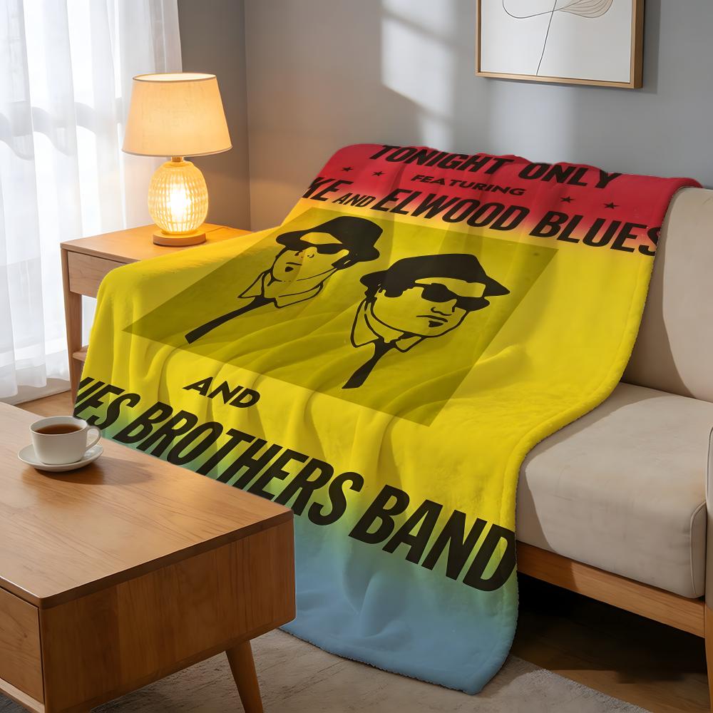 Throw High-Density Short Plush Blanket For Sofa Nap Room Soft Skin-Friendly 1980s Classic Retro Movie The Blues Brothers