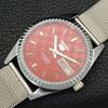 MENS VINTAGE REFURBISHED SEIKO 5 AUTOMATIC JAPAN RED COLOR DIAL WATCH A440371-9 Sk-a440371-1