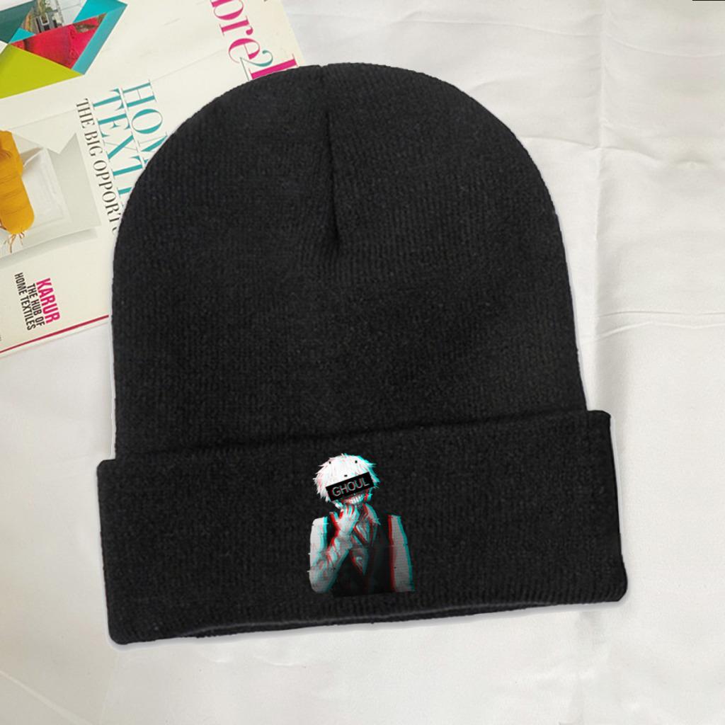 Tokyo Ghoul Ken Kaneki Knitted Hat Beanie Winter Hats Warm  Color  Cap for Unisex Women