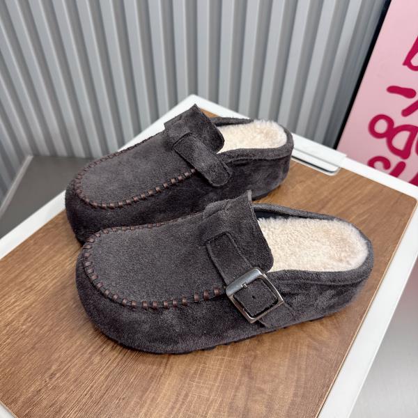 Fashion Female Shoes Increased Internal Cover Toe Genuine Leather Slippers Women Summer Fur Flip Flops Slides 2025 Plush Fur Shoes Genui