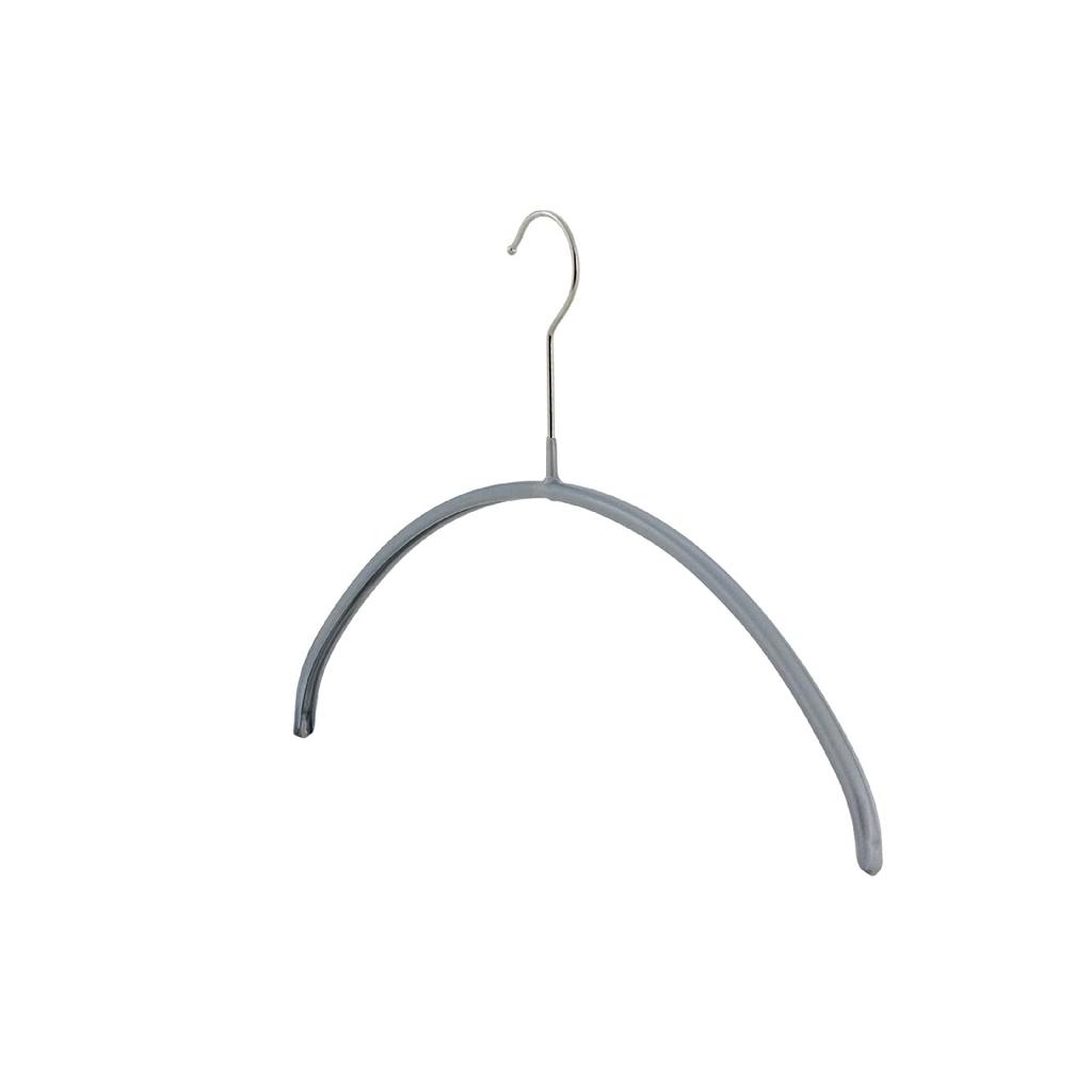 MAWA Économique 40 Cintres Rond Idéal pour et Rotatif x x cm [Lot 10, Argenté] - Fins, Gain de Place, Revêtement Antidérapant, Cintres, Mailles, Chemises,