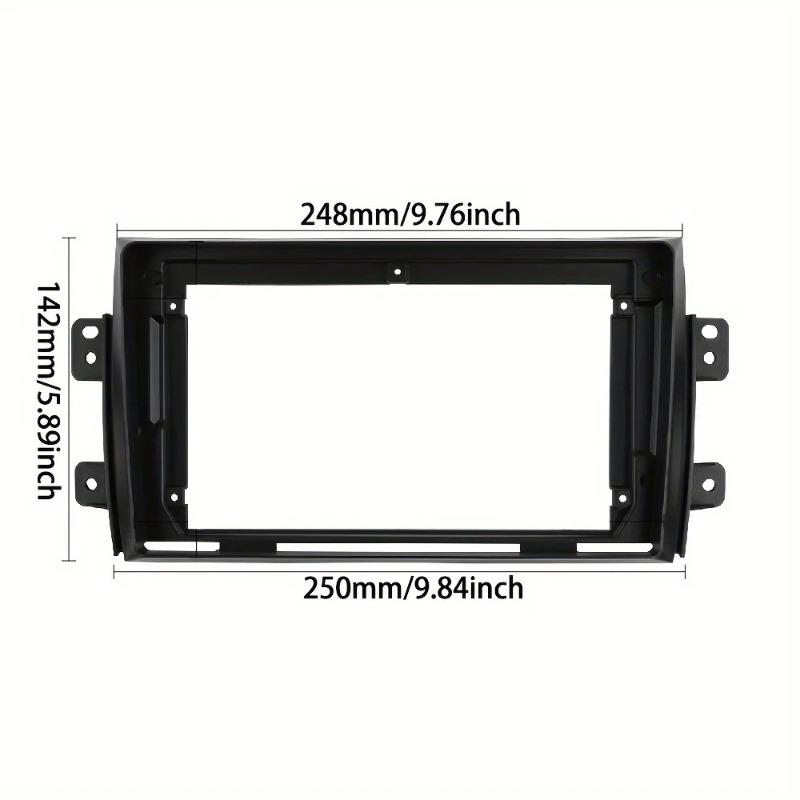 For SUZUKI SX4 2006-2014 Black 9Inch ABS Car Center Console Frame Trim Cover Interior Decor