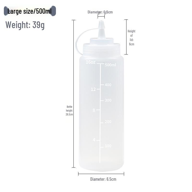 Kleine Squeeze-Flasche mit auslaufsicherem Verschluss für Schokolade, Ketchup oder Salatdressing