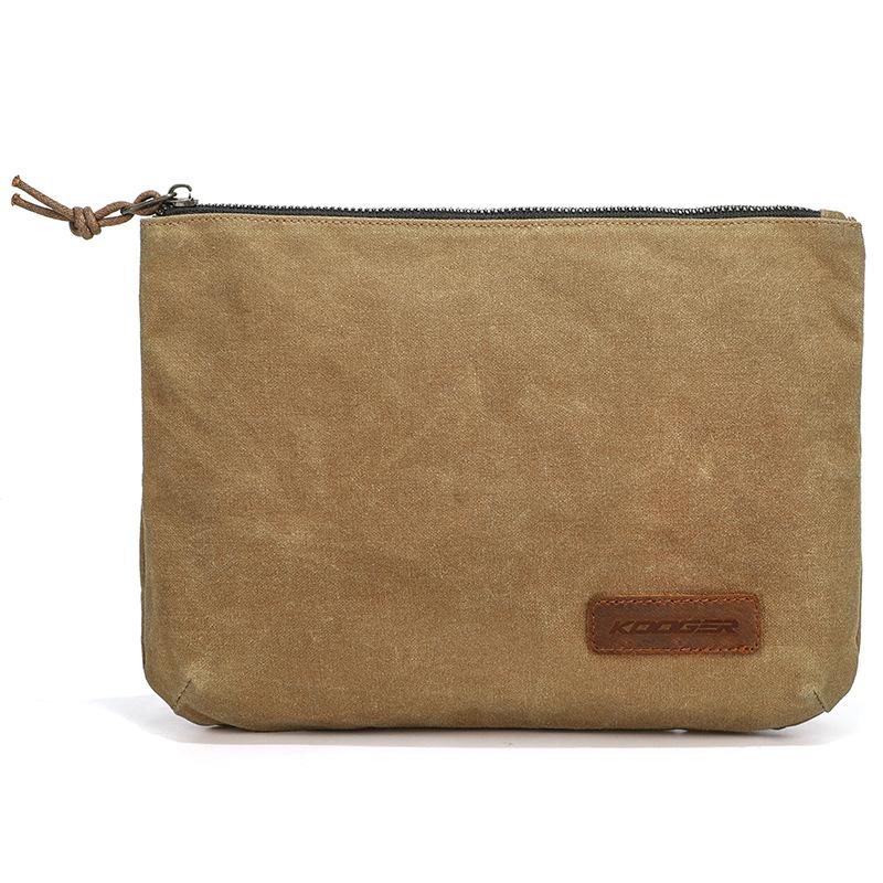

Versatile Retro Batik Canvas Men S Clutch Bag, Light Storage Certificate, Soft Bread Four Colors Optional