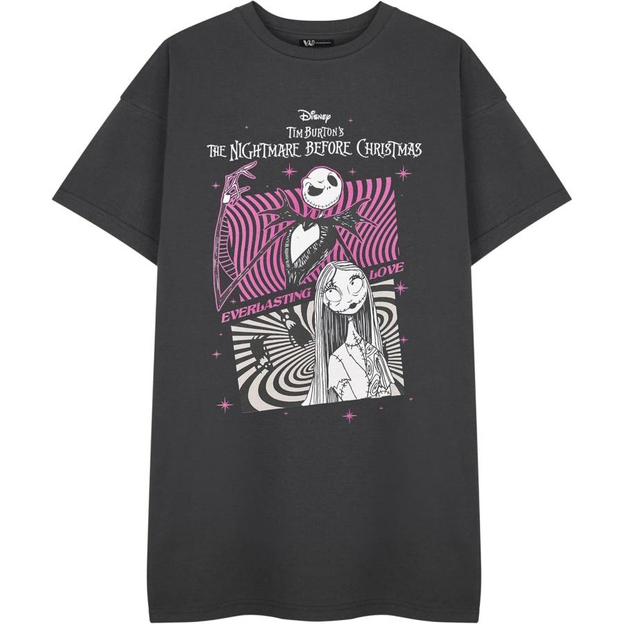 Дисней Кошмар перед Рождеством Женское платье-футболка Тим Бёртон Мерч _ Джек Скеллингтон Салли Принт Мода XXXXXL разноцветный