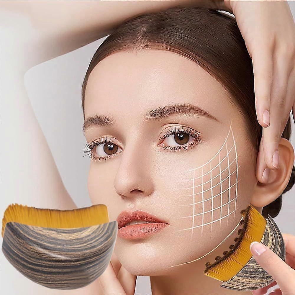 Lymphatic Contour Facial Massage Brush, Sculpts the Chin and Jawline, Facial Lymphatic Drainage Massager, Ergonomically Designed To Precisely Fit the
