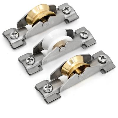 4 Stück Schiebetüren Fensterrolle Stumm Lasttragendes Rad Konkaves Rad Vintage Aluminium Fenster/Tür Schieberollen benutzerdefinierte