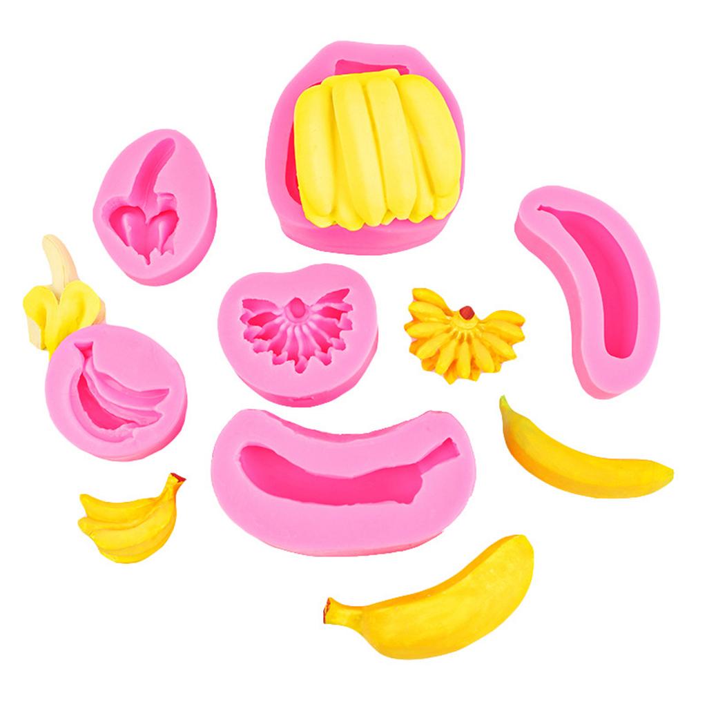 Banane Silikon Schokoladenform Lebensmittelecht Silikon Fondantform Zum Herstellen von Süßigkeiten Dessert Schokolade Gelee Kuchen Backwerkzeug