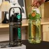 Water Bottle Large Capacity Graduated Plastic Cup Outdoor Sports Kettle Portable Drop-resistant Leak-proof Straw Cup Car Water Cup