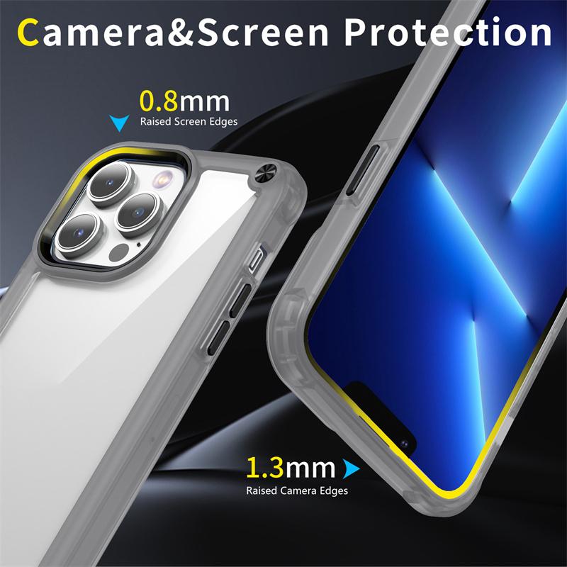 Clear Shockproof Armor Phone Case for iPhone 15 14 13 11 12 Pro Max Transparent Hard Bumper Back Cover