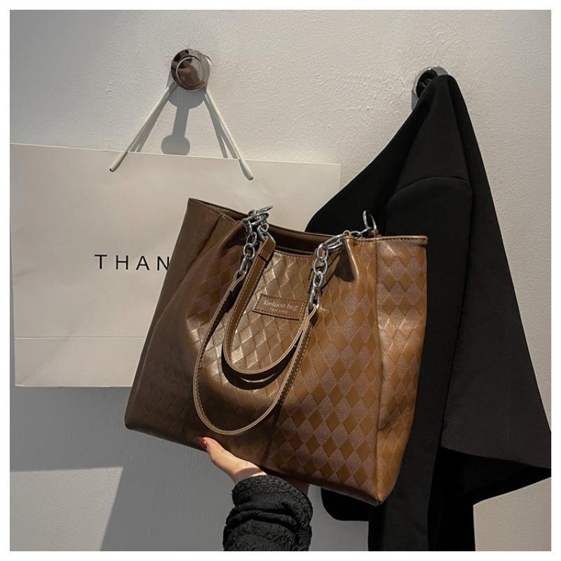 

Сумки большой вместимости, женские универсальные новые высококлассные сумки через плечо, большие сумки, сумки-тоут для студентов колледжа для поездок на занятия коричневый