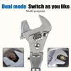 10 To 12 Inch Adjustable Ratchet Curved Wrench, Extendable Rod With 180° Rotatable Head For Motorcycle Garage Household Repair Tool