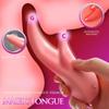 Tungeslikkende Vibrator for kvinner G Spot Klitoris Vagina Anal brystvortestimulering Voksne Sexleketøy for kvinnelig onani