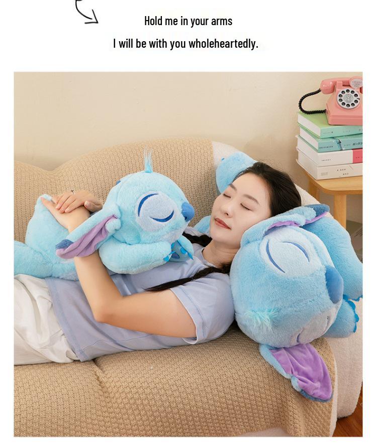 Heartbeat Stitch Cartoon Plush Pillow Doll - Cute Birthday Gift for Girls