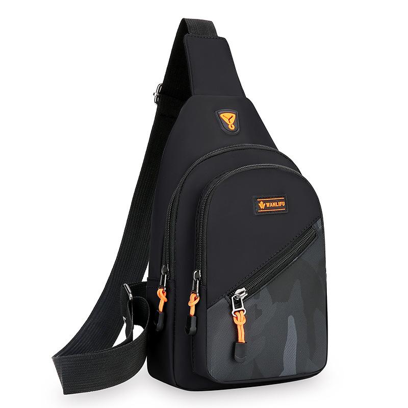 Breast bag men's fashion new versatile shoulder messenger bag small bag casual diagonal straddle bag Oxford cloth chest diagonal backpack