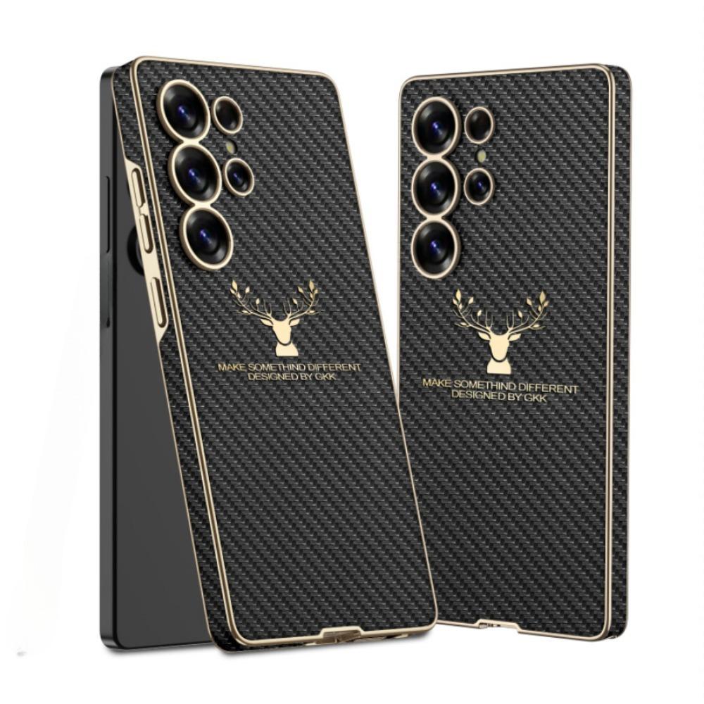 Kreslený Sob Nárazuvzdorný Kryt na Telefon Galaxy S25 Ultra pro Samsung Galaxy S25 Ultra Elektroplatovaný Kožený Ochranný Kryt