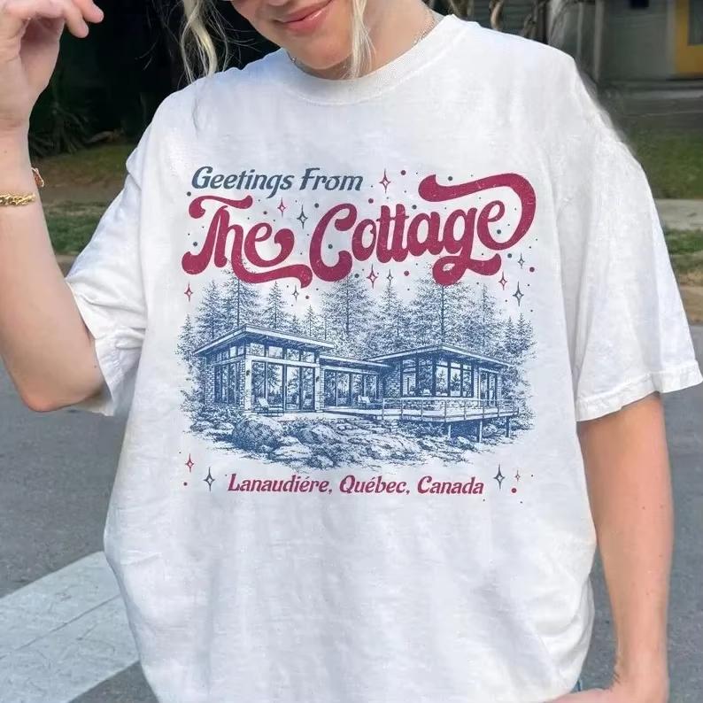 

Womens Vintage Heated Rivalry Im Coming To The Cottage TShirt Tee Unisex Streetwear Casual Summer Tops 4XL