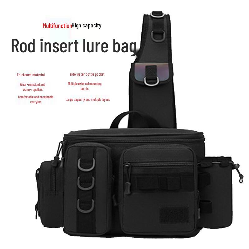 Bingqiku Outdoor Multifunctional Tactical Fishing Bag Small