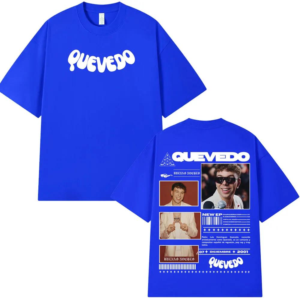 Quevedo Buenas Noches Tour Graphic Tshirt Vintage Latin Trap Concert Merch Unisex Oversized Crew Neck Cotton Short Sleeve Tee