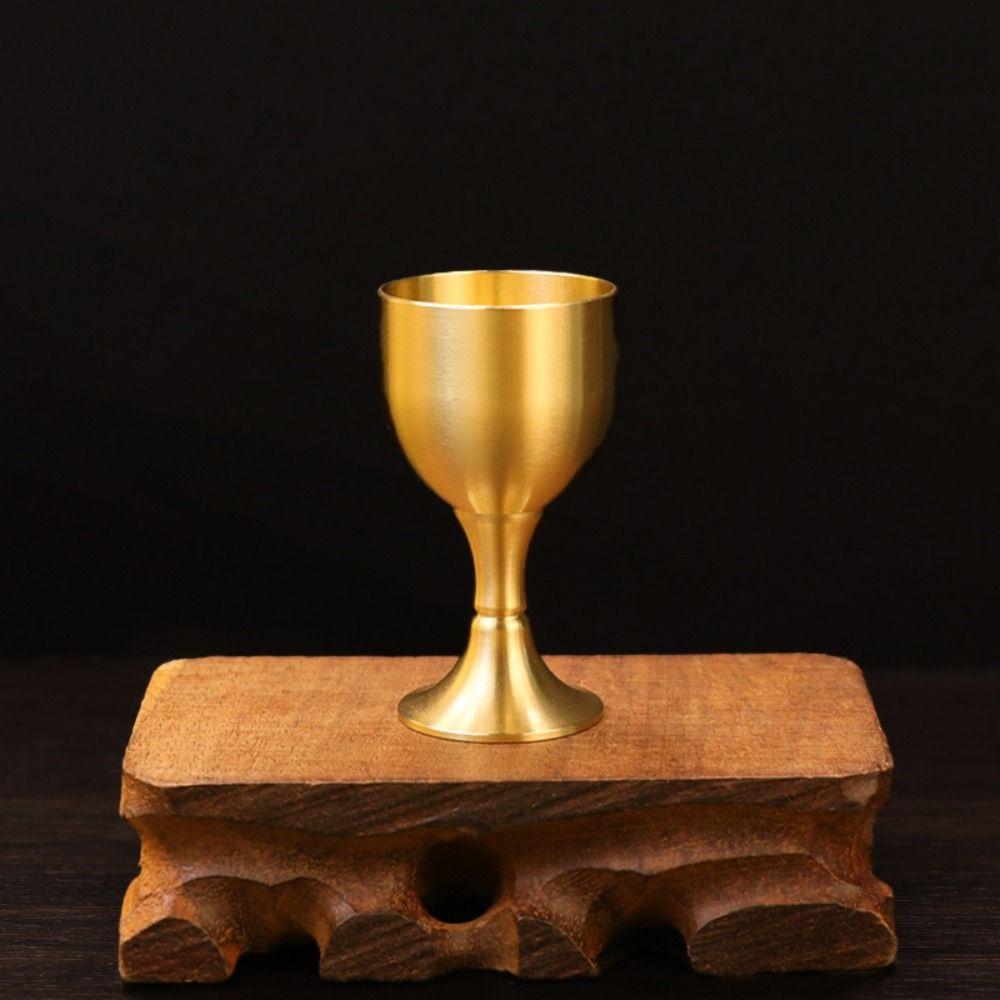 Carved Goblet Not Fade Brass Cup Elegant Decoration Crafts  Cocktail