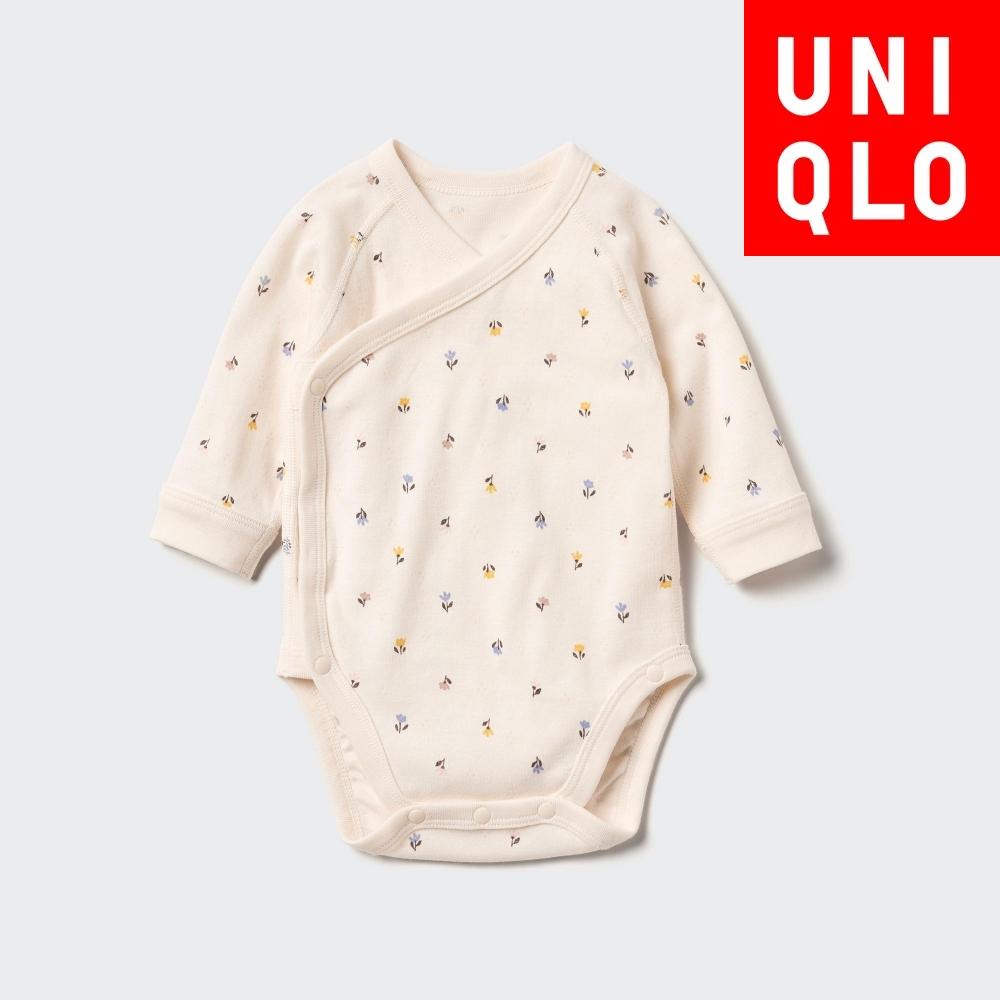 

Uniqlo Bn Joy Of Print Bodysuit с длинным рукавом Pattern 30 NATURAL/BABY 60
