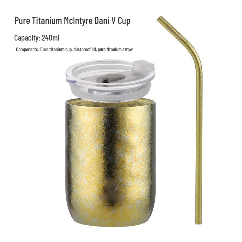 MINGHUI Double-Layer Pure Titanium Portable Mug