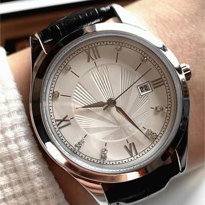 Zegarek kwarcowy casualowy dla mężczyzn biznesu z funkcją kalendarza 40mm koperta zegarka z paskiem z mikrofibry 30 metrów wodoszczelny na co dzień