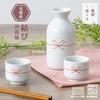 ORANGE APRON Ceramic Sake Tokkuri and Ochoko Bottle and 200ml Made in Japan Includes Katakuchi and Ochoko Set, (Sake Chock) Set, Capacity, (Mino