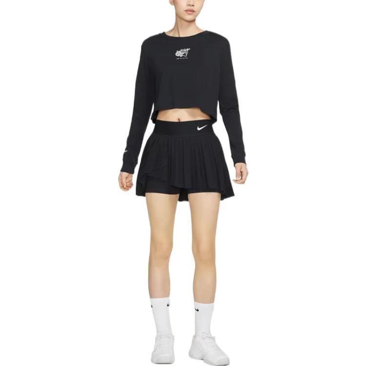 Nike Gonna da tennis plissettata Court Dri-FIT Advantage da donna Nera DR6850-010