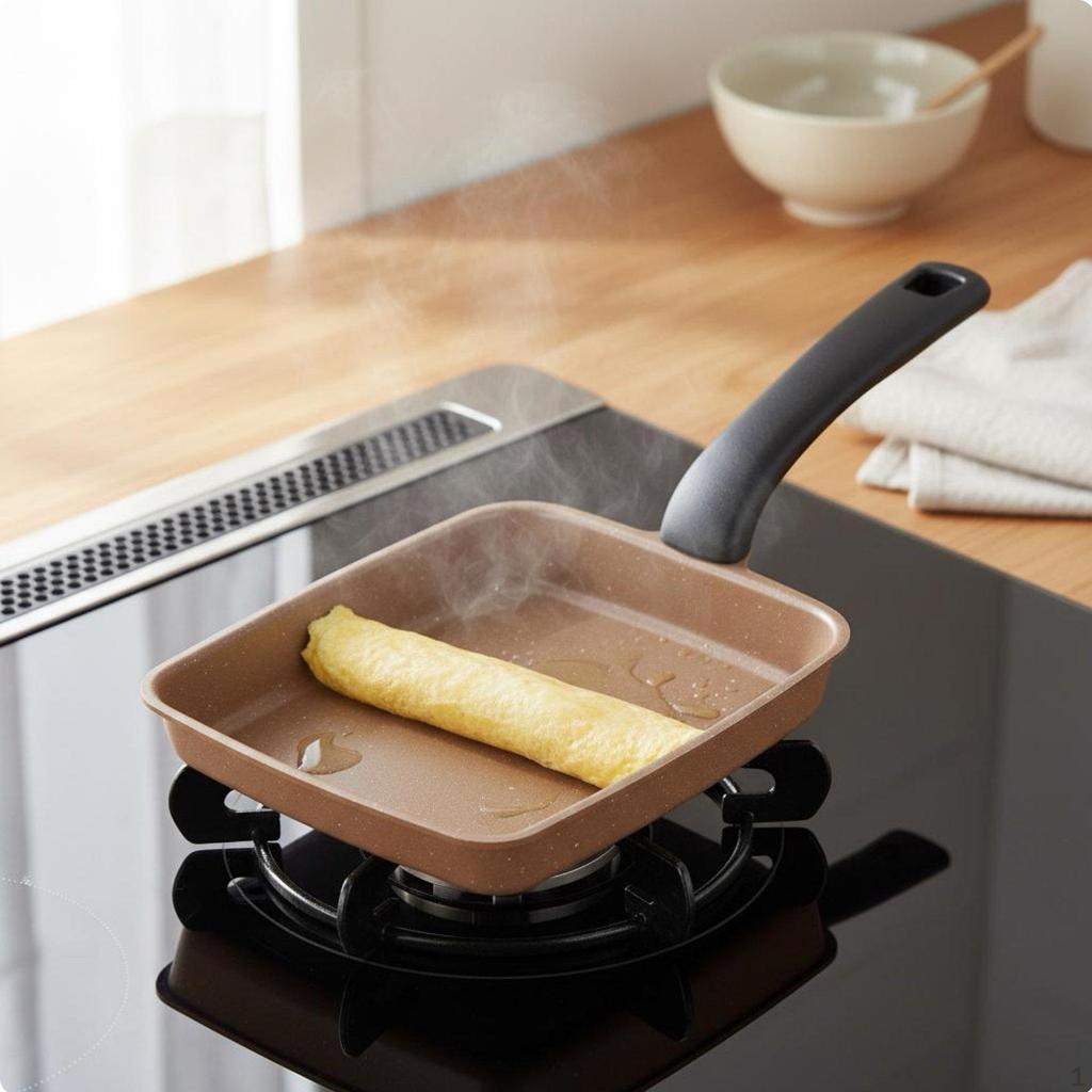 Padella Giapponese per Omelette Arrotolata Non Gres Rivestimento in Pietra per