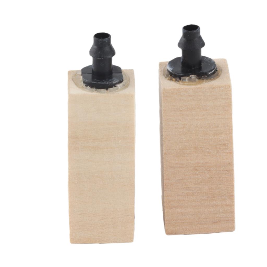 2PcsCelsiusSet Natural Wooden Bubble Stone Diffuser for Aquarium Fish (S)