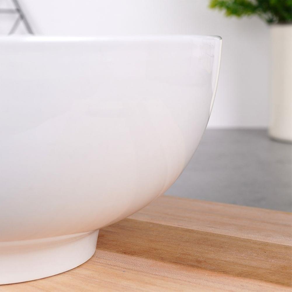 Large White Porcelain Bowl for Ramen Soup, Salads, Snacks 20 cm 1.6 L