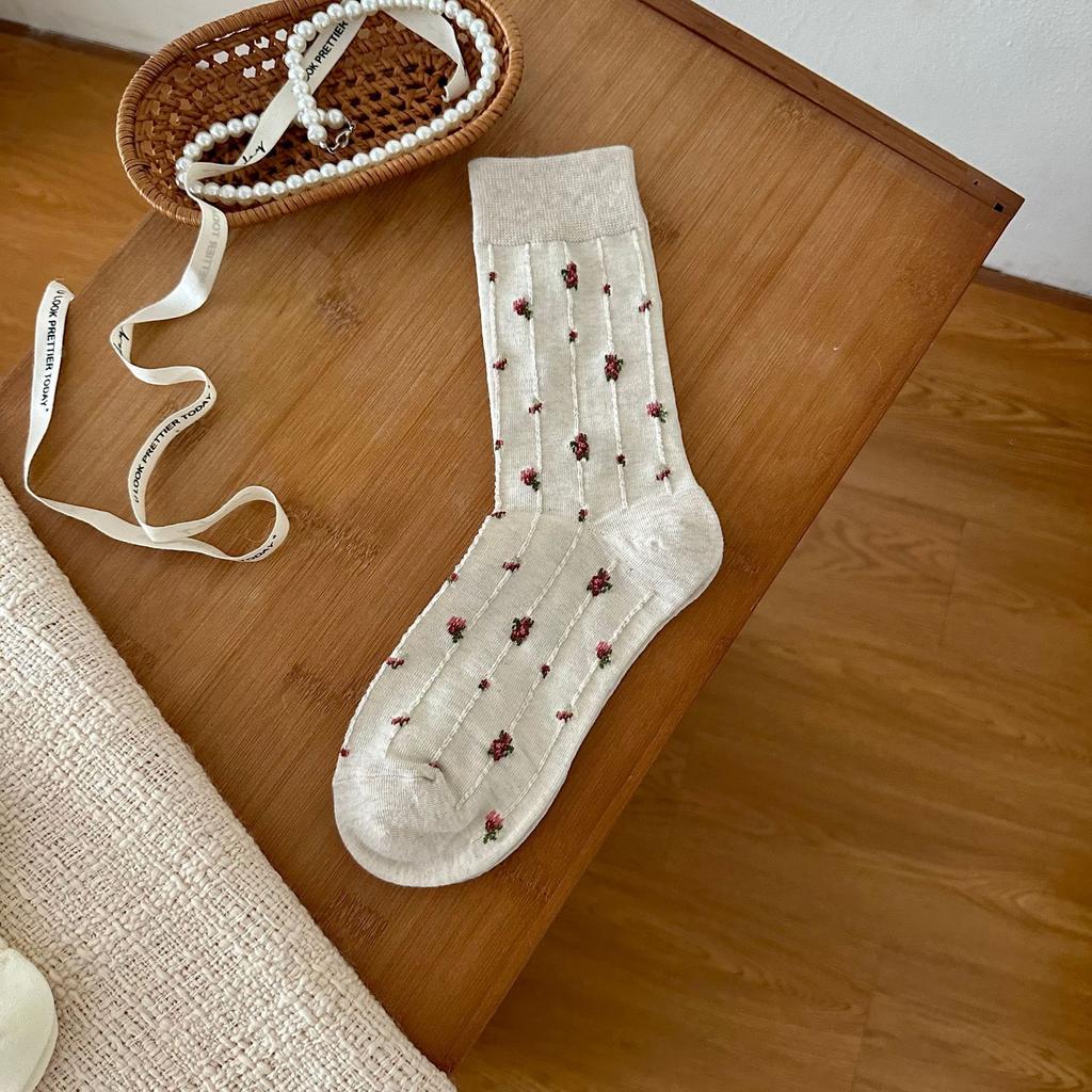 Women's New Autumn and Winter Bow in The Tube Pile Socks