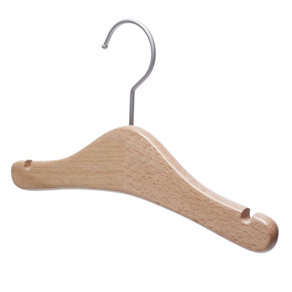 

Lepok Natural Wooden Hangers for Premium Babies, Quality, 10-Pack