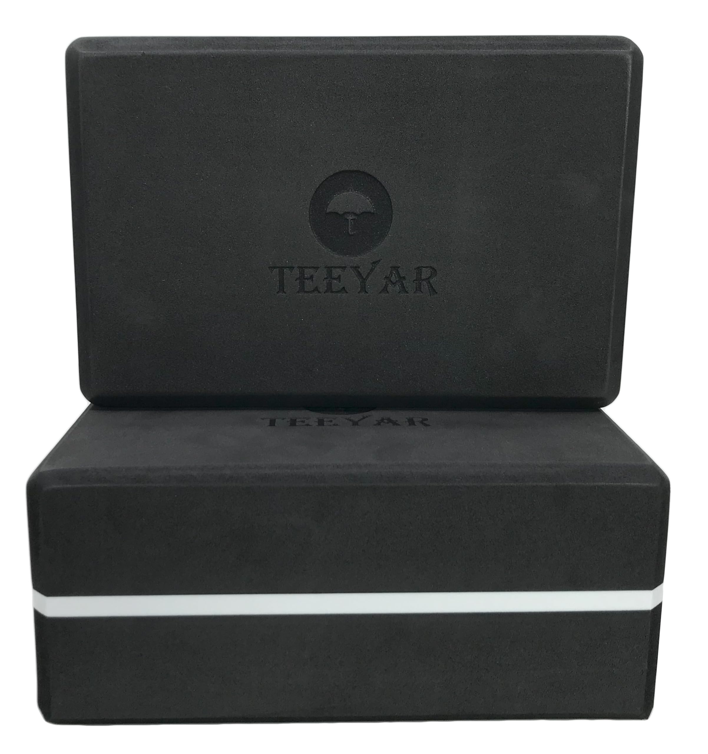 

TEEYAR Yoga Set of 3 23 x 15 x and Larger 23 x 15 x 10cm 30 Colors Warranty Block 10cm Black with White Blocks, 2, Sizes 7.4/7.6cm (High Density)