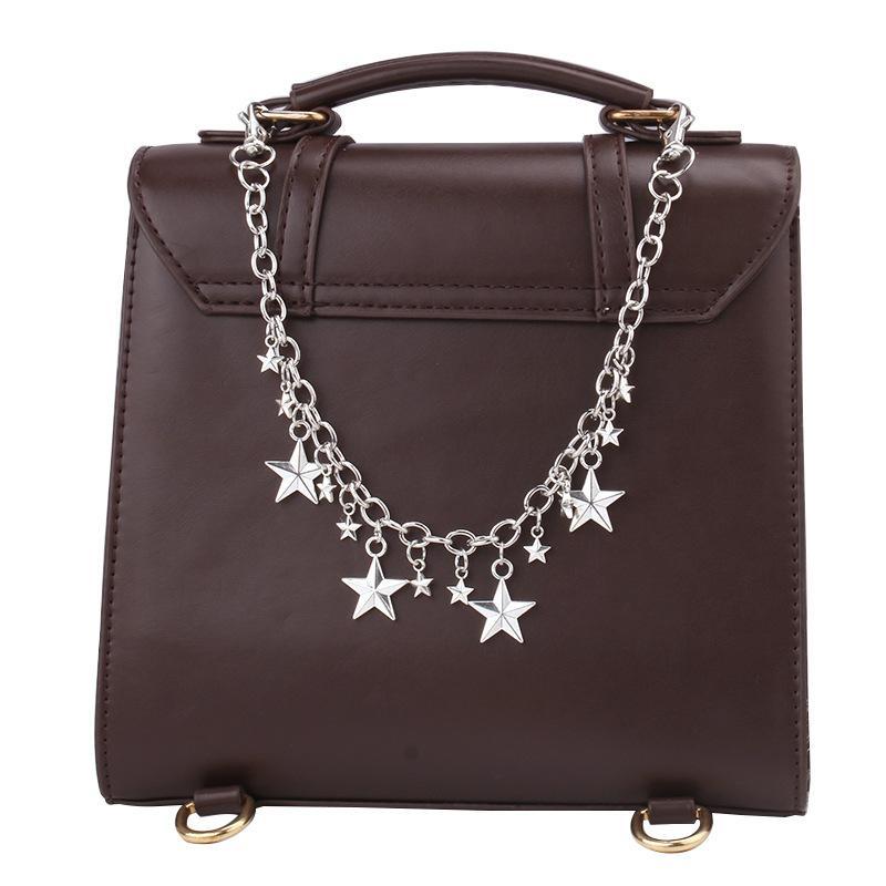 Gothic Punk Detachable Bag Chain Set With Multiple Cool Charm Designs For Handbag Decor Y2K Alt Style Daily Wear