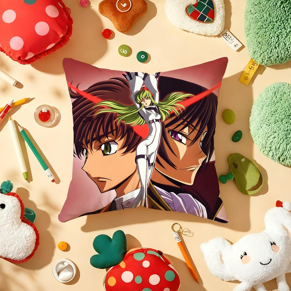 Code G-Geass Z-Zero Anime Cushion Cover Plush Fabric Soft Double-Sided Printed Sofa Warm Winter Home Gift Pillow Cover