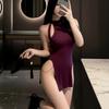 Sexy lingerie women's backless temptation neck-hanging slim women's suspender nightgown pure desire without uniform