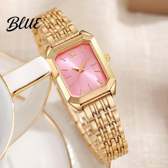 Gold Plated Watch for Women Ladies Light Luxury Style Square