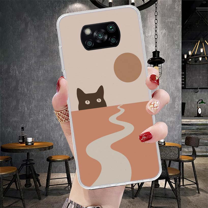 Art Cat Mount Fuji Japan Soft Phone Case For Xiaomi Redmi 15C 15 13C 13 Poco X5 X6 X7 F7 Ultra M7 12C 12 10 10C 9C 9A 9T 9 Funda