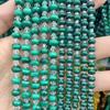 Pure Natural Malachite Tube & Oval Abacus Loose Beads for DIY Bracelet Jewelry