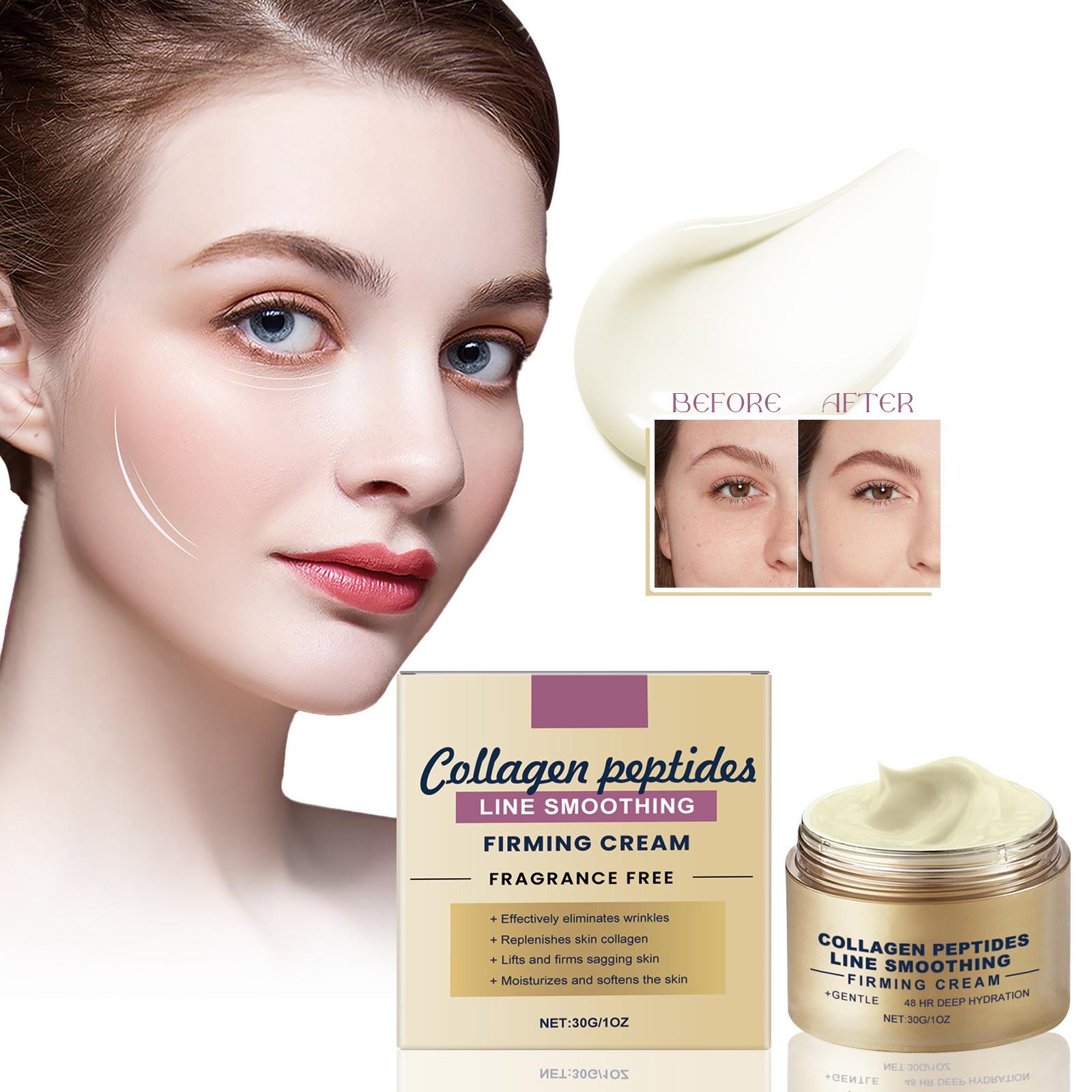 

Роскошный укрепляющий крем с пептидами коллагена Крем с коллагеном выравнивает тон кожи для молодой и ухоженной кожи, 30 г, One Size золотой