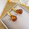 Silver Needle Clover Stud Earrings: Retro Hong Kong Style, Elegant and Fashionable Women's Luxury Jewelry.