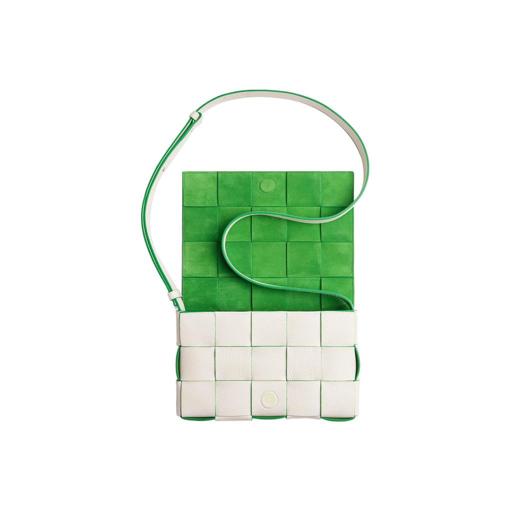 Bottega Veneta Cassette White/Parakeet Women Shoulder_bags 578004-V1Q71-9045