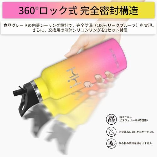 HAPPDA Water Bottle, 500ml, Insulated, Stainless Steel, Vacuum Insulated, Suitable for Carbonated Drinks, Easy To Clean, Coffee Compatible, Includes S