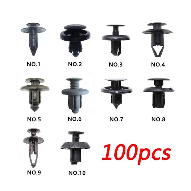 Car Fastener Clip Fender Push Retainer Pin Rivet Bumper for Door Trim Panel Retainer Fastener Kit 100pcs Set Car Accessories